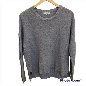 Madewell Heather Gray Pullover Knit Sweater Long Sleeve Womens Sz Medium M